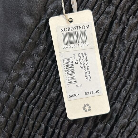 NEW FAVORITE DAUGHTER The Lovesick Off the Shoulder Dress Black Size 12 $ 278 - Picture 5 of 7